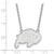 Image of 18" 14K White Gold University of Colorado Large Pendant Necklace LogoArt 4W012UCO-18