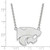 Image of 18" 14K White Gold Kansas State University Lg Pendant Necklace LogoArt 4W016KSU-18