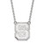 18" 14K White Gold North Carolina State University Lg Pendant Necklace LogoArt 4W016