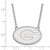 18" 14K White Gold University of Georgia Large Pendant Necklace LogoArt 4W016UGA-18