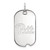 14K White Gold University of Pittsburgh Small Dog Tag by LogoArt