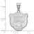 Image of 14K White Gold Baylor University Large Pendant by LogoArt (4W025BU)
