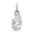 Image of 14K White Gold Georgia Southern University X-Small Pendant by LogoArt (4W026GSU)