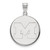 Image of 14K White Gold Michigan (University Of) Large Disc Pendant by LogoArt
