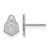 14K White Gold Purdue X-Small Post Earrings by LogoArt (4W043PU)