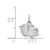 Image of 14K White Gold University of South Carolina X-Small Pendant by LogoArt 4W043USO