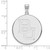 Image of 14K White Gold Baylor University XL Disc Pendant by LogoArt (4W044BU)