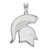 Image of 14K White Gold Michigan State University XL Pendant by LogoArt (4W047MIS)