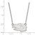 18" 14K White Gold University of Kansas Small Pendant Necklace LogoArt 4W047UKS-18