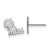 14K White Gold University of Mississippi X-Small Post Earrings LogoArt 4W049UMS