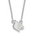 Image of 18" 14K White Gold University of Louisville Sm Pendant Necklace LogoArt 4W050UL-18