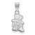 Image of 14K White Gold Wake Forest University Small Pendant by LogoArt (4W056WFU)