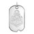 Image of 14K White Gold Purdue Large Dog Tag by LogoArt (4W057PU)