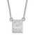 Image of 18" 14K White Gold University of Mississippi Sm Pendant Necklace LogoArt 4W064UMS-18
