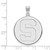 Image of 14K White Gold Michigan State University XL Disc Pendant by LogoArt (4W068MIS)