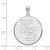 Image of 14K White Gold Kansas State University XL Disc Pendant by LogoArt (4W069KSU)