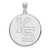 Image of 14K White Gold Kansas State University XL Disc Pendant by LogoArt (4W069KSU)