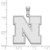 Image of 14K White Gold University of Nebraska XL Pendant by LogoArt