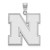 Image of 14K White Gold University of Nebraska XL Pendant by LogoArt