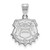 Image of 14K White Gold University of Georgia Medium Pendant by LogoArt (4W071UGA)