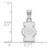 Image of 14K White Gold University of Iowa Small Pendant by LogoArt (4W074UIA)