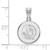 Image of 14K White Gold Florida State University Medium Disc Pendant by LogoArt 4W084FSU