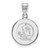Image of 14K White Gold Florida State University Medium Disc Pendant by LogoArt 4W084FSU