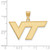 Image of 14K Yellow Gold Virginia Tech Medium Pendant by LogoArt (4Y003VTE)