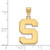 14K Yellow Gold Michigan State University Large Pendant by LogoArt (4Y004MIS)