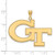 Image of 14K Yellow Gold Georgia Institute of Technology XL Pendant by LogoArt