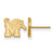 14K Yellow Gold University of Memphis X-Small Post Earrings by LogoArt