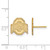 Image of 14K Yellow Gold Ohio State University Small Post Earrings by LogoArt (4Y009OSU)