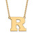 Image of 18" 14K Yellow Gold Rutgers Large Pendant w/ Necklace by LogoArt