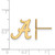 Image of 14K Yellow Gold University of Alabama Small Post Earrings by LogoArt