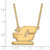 Image of 18" 14K Yellow Gold Central Michigan University Large Pendant w/ Necklace by LogoArt