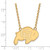 18" 14K Yellow Gold University of Colorado Lg Pendant Necklace LogoArt 4Y012UCO-18