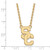 Image of 18" 14K Yellow Gold University of Southern California Necklace LogoArt 4Y015USC-18