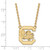 Image of 18" 14K Yellow Gold University of South Carolina Lg Pendant Necklace LogoArt 4Y016 Image of 18" 14K Yellow Gold University of South Carolina Lg Pendant Necklace LogoArt 4Y016