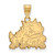 14K Yellow Gold Texas Christian University Medium Pendant by LogoArt (4Y018TCU)