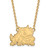 18" 14K Yellow Gold Texas Christian University Lg Pendant Necklace LogoArt 4Y025TCU