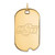 Image of 14K Yellow Gold Oklahoma State University Large Dog Tag by LogoArt