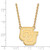 18" 14K Yellow Gold University of Colorado Lg Pendant Necklace LogoArt 4Y033UCO-18