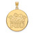Image of 14K Yellow Gold Northern Illinois University XL Disc Pendant by LogoArt 4Y037NIU