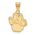 Image of 14K Yellow Gold University of Pittsburgh Medium Pendant by LogoArt (4Y043UPI)