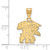 14K Yellow Gold University of Kentucky Medium Pendant by LogoArt (4Y045UK)