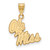 Image of 14K Yellow Gold University of Mississippi Medium Pendant by LogoArt (4Y045UMS)