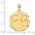 Image of 14K Yellow Gold Clemson University XL Disc Pendant by LogoArt