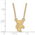Image of 18" 14K Yellow Gold University of Wisconsin Sm Pendant Necklace LogoArt 4Y054UWI-18