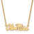 Image of 18" 14K Yellow Gold University of Mississippi Lg Pendant Necklace LogoArt 4Y055UMS