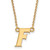Image of 18" 14K Yellow Gold University of Florida Small Pendant Necklace LogoArt 4Y065UFL-18